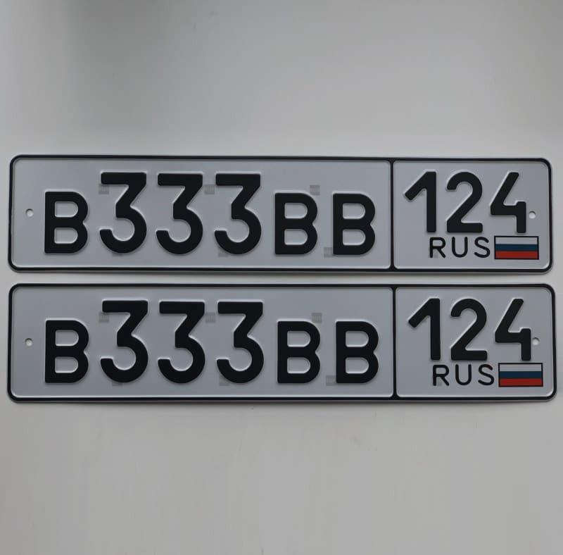 Номер без светоотражения — внешний вид